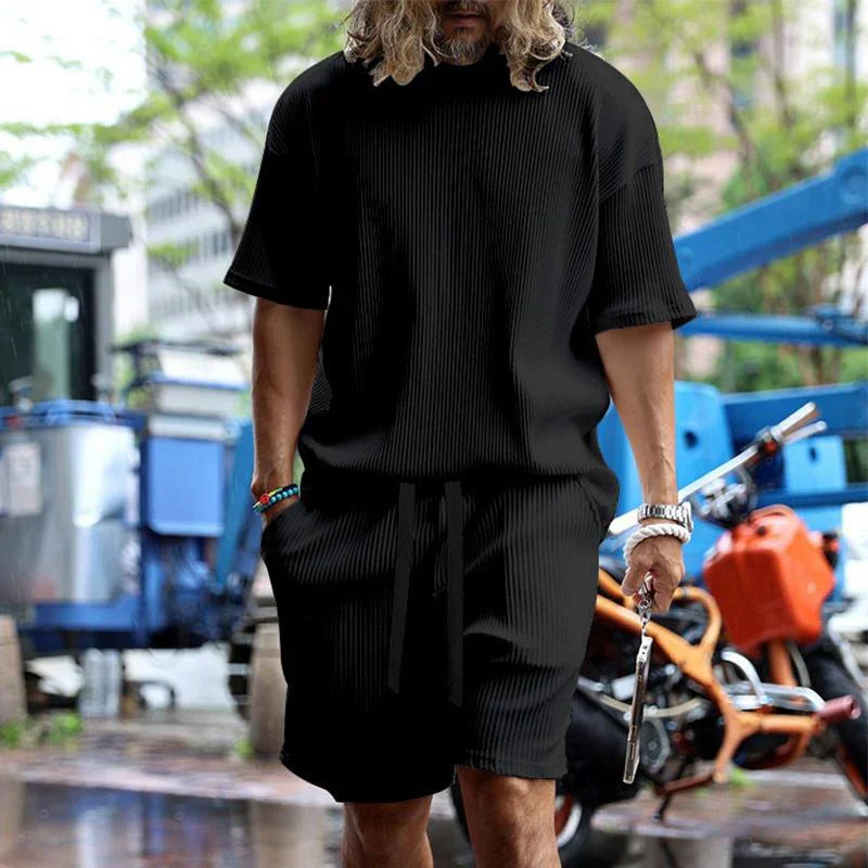 Horace - Herren-Set aus Rundhalshemd und Shorts