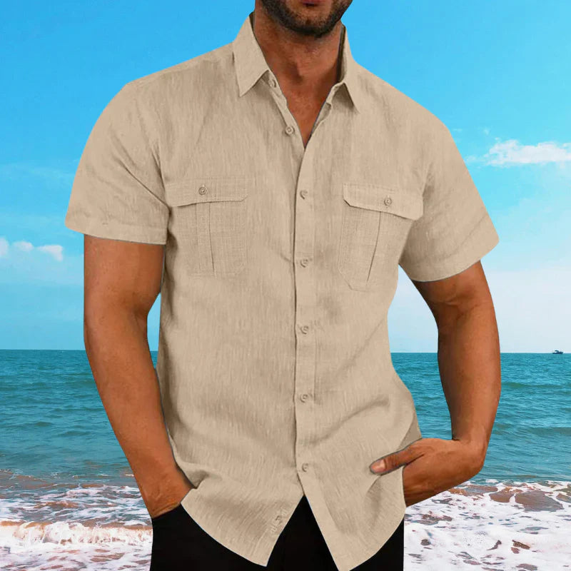 Penn - Lässiges Kurzarmhemd mit Knopfleiste für Herren