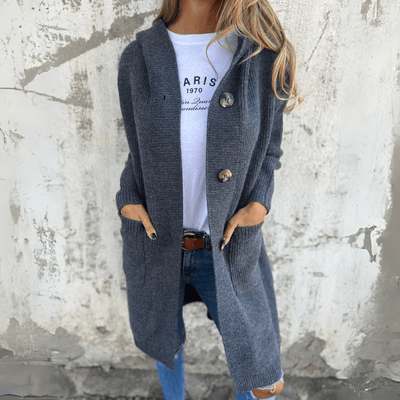 Anja - Elegante lange Strickjacke