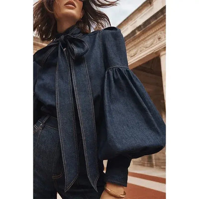 Camila - Set aus Denimbluse und Schlaghose