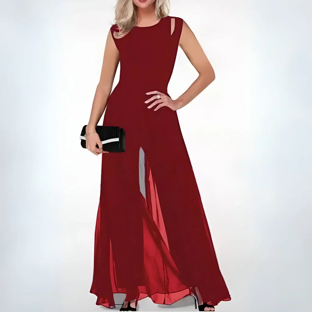Damen Faltrock Jumpsuit mit Cut-Out für den Sommer