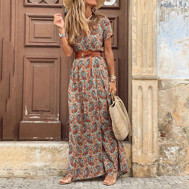 Sanne™ - Maxi Ibiza Kleid - Inklusive Gürtel