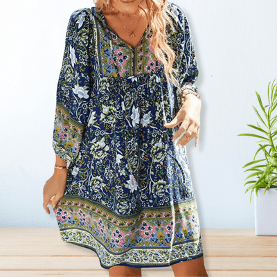 Bedrucktes Boho Kleid für Damen