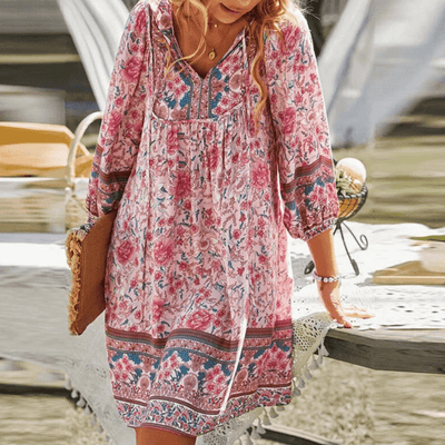 Bedrucktes Boho Kleid für Damen