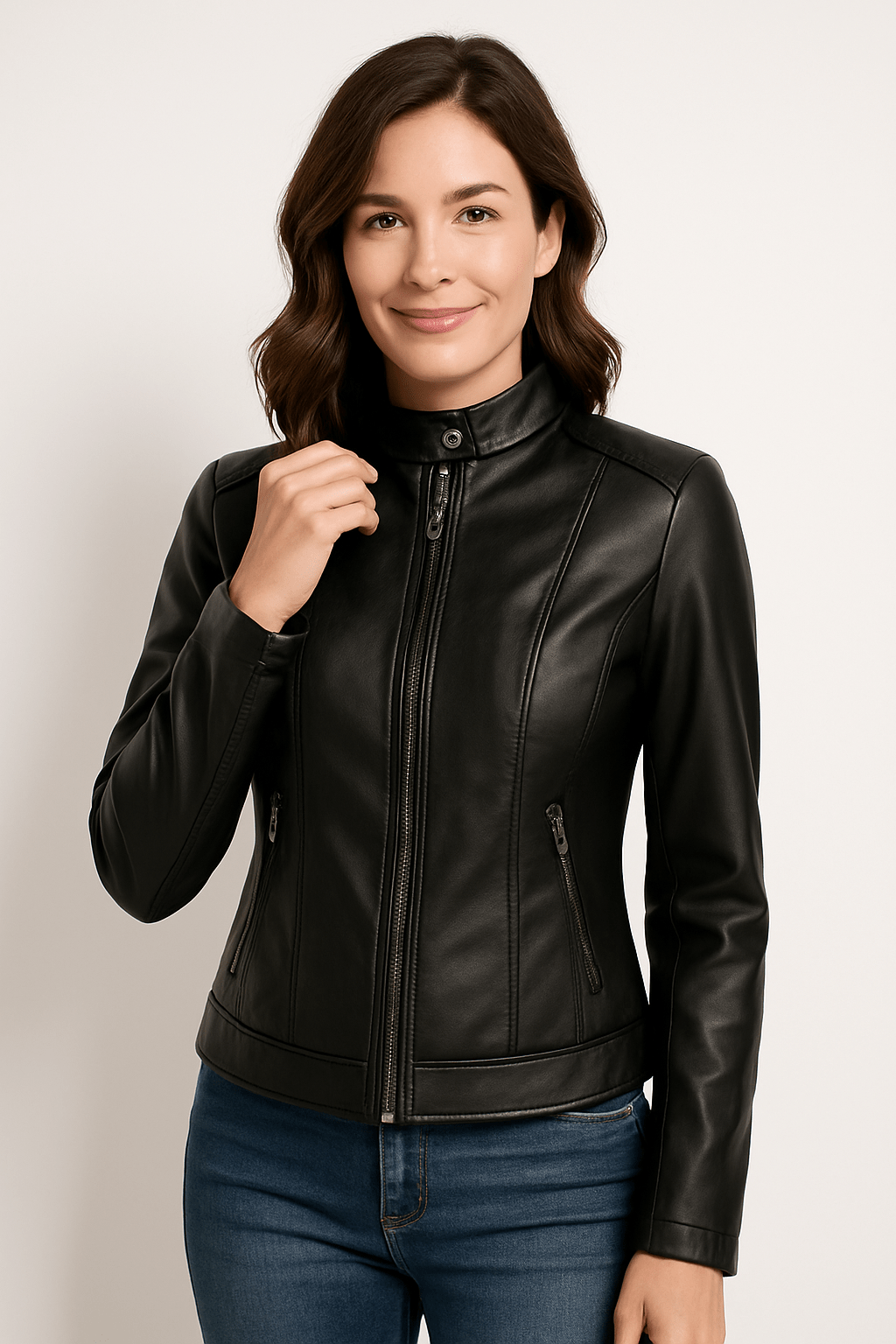 Schicke Maßgeschneiderte Lederjacke