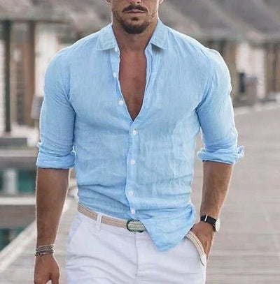 Duncan - Langarm-Baumwollhemden für Herren