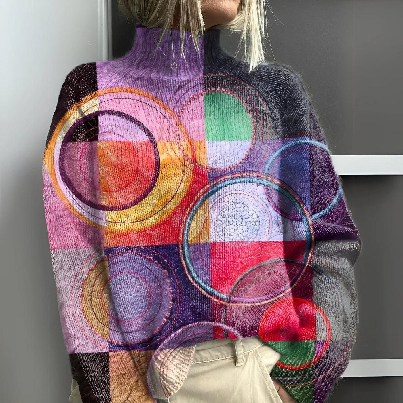 BERNADETTA™ | Modischer Colorblock-Strickpullover