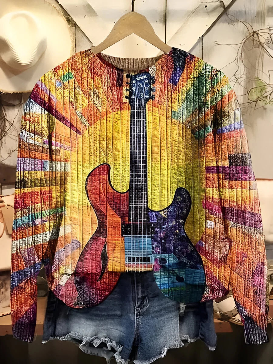 ÉLODIE™ | Buntes Gitarren Sweatshirt