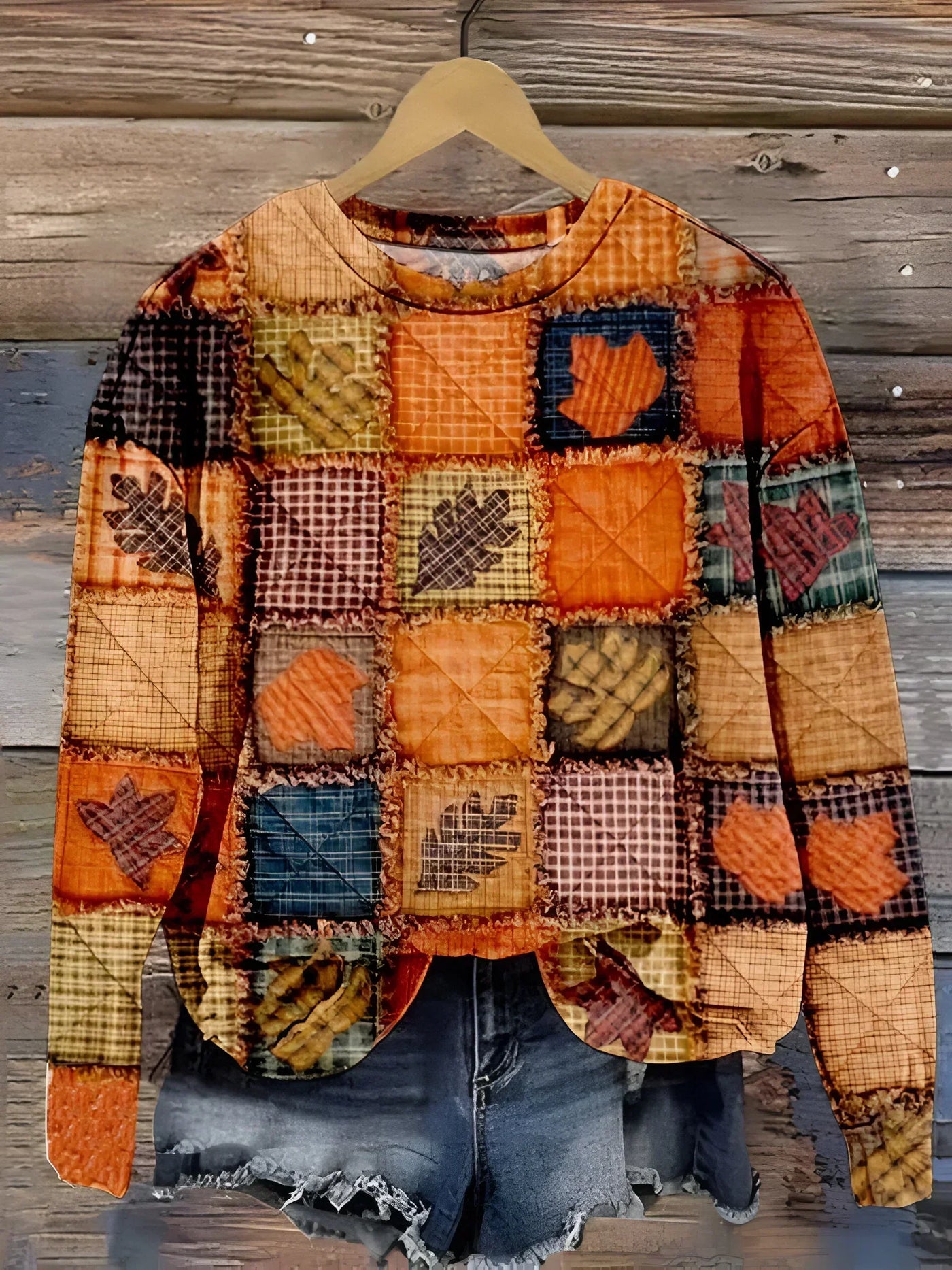 Evelien Weicher Patchwork Pullover für Damen