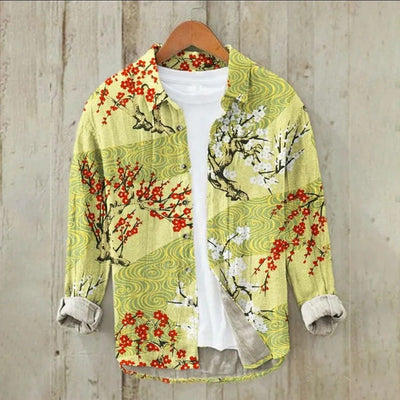 Abraham - Bedrucktes langärmeliges Hemd