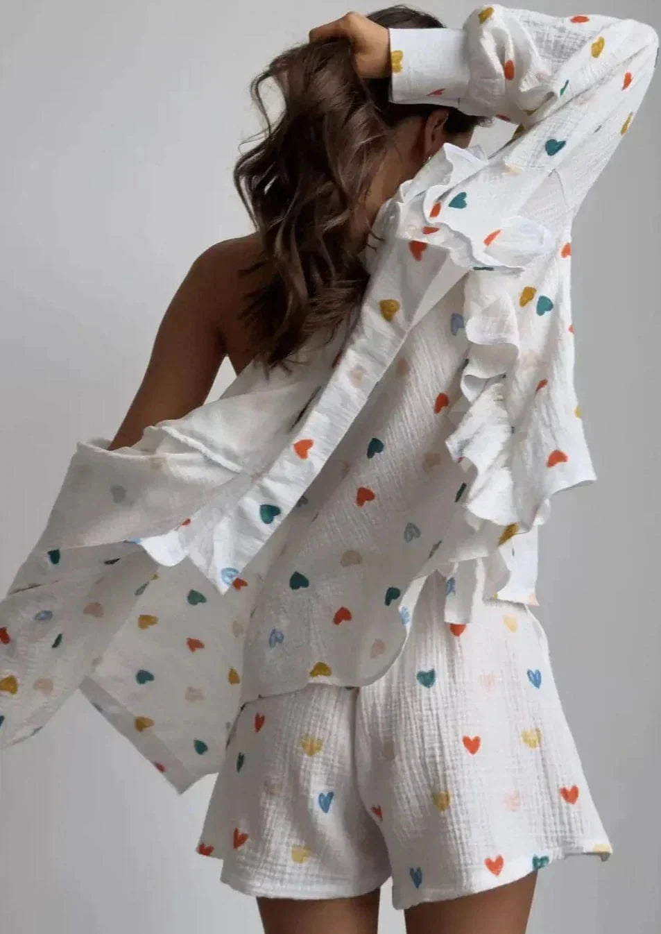 Amira | Herz-Print Zweiteiler-Set – Perfekt für entspannte Sommertage