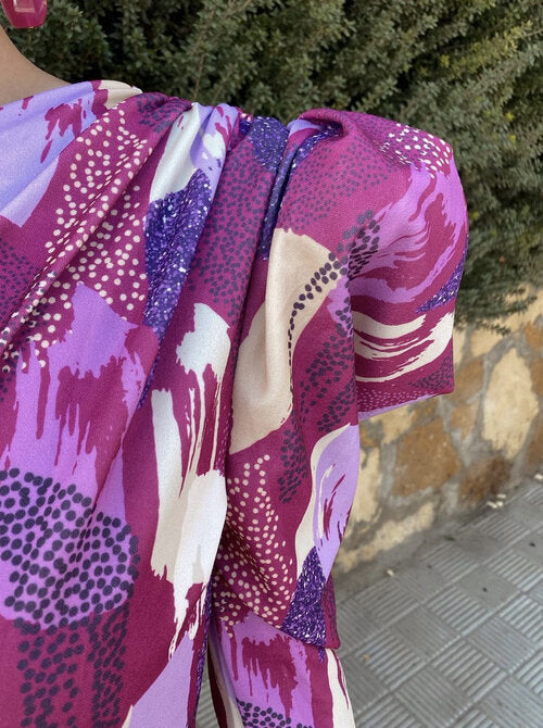 Yllana™ | Damen-Midikleid mit Schulterfreiem Design Lila