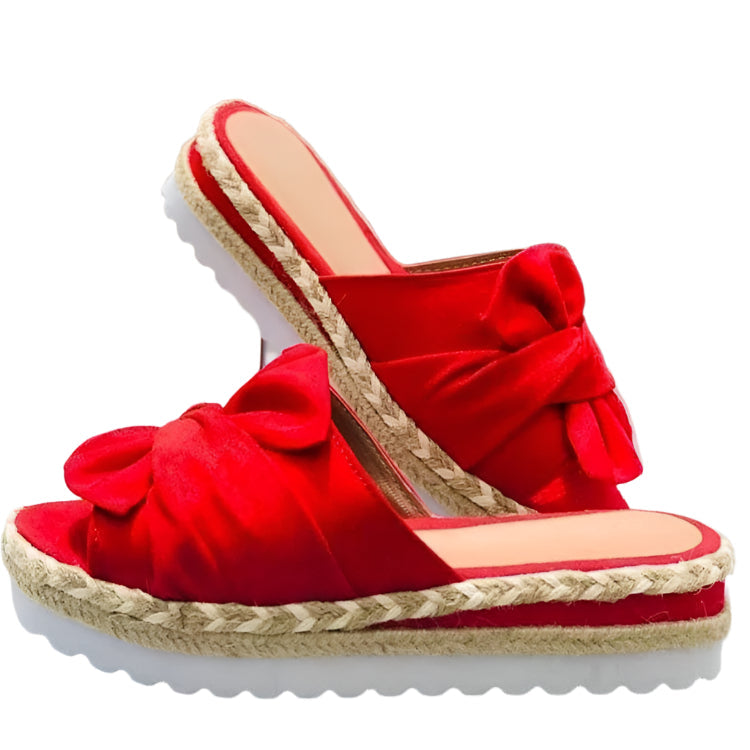 Samantha - Lässige Keilsandalen mit Schleifen