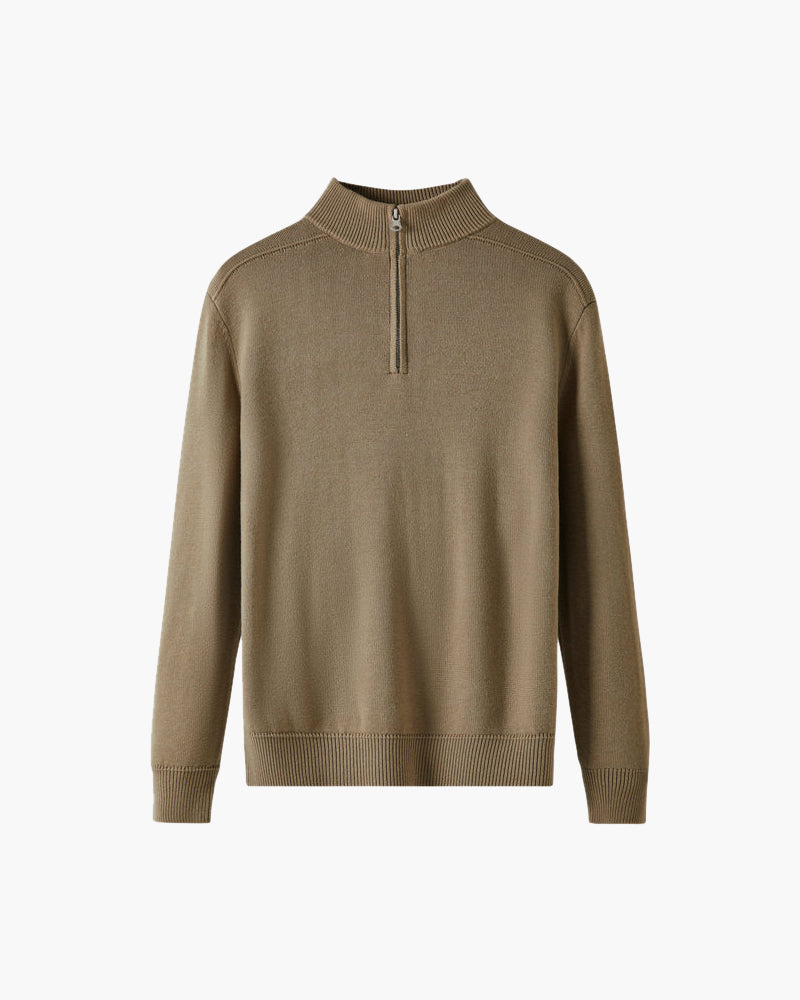 Weston | Half Zip Stehkragen Herrenpullover aus Merinowolle