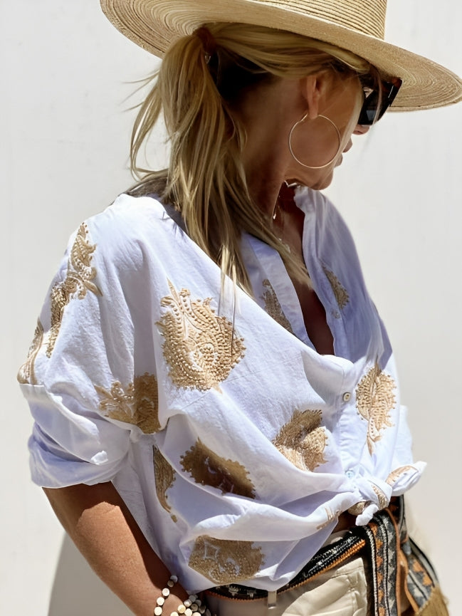 Simone™ | Schicke Bluse im Ibiza-Stil