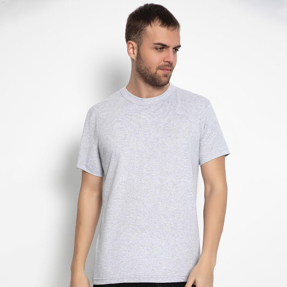 Set aus 10 Herren T- Shirts, 100% Baumwolle (strapazierfähig), Doppelkragen (verbreitert nicht), Reguläre Passform (komfortabel), GRAU (für jeden Stil)