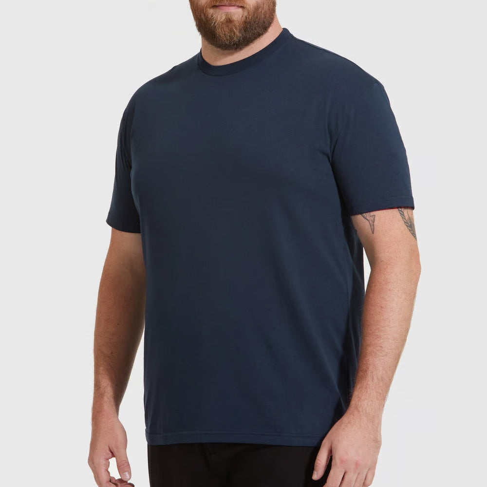 Set aus 10 Herren T- Shirts (Große Größen), 100% Baumwolle (strapazierfähig), Doppelkragen (verbreitert sich nicht), Reguläre Passform (komfortabel), MARINEBLAU (für jeden Stil)