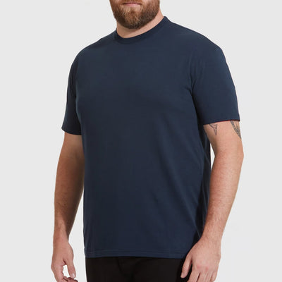 Set aus 10 Herren T- Shirts (Große Größen), 100% Baumwolle (strapazierfähig), Doppelkragen (verbreitert sich nicht), Reguläre Passform (komfortabel), MARINEBLAU (für jeden Stil)