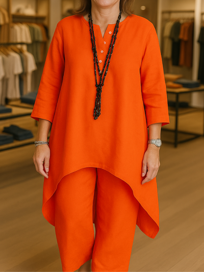 Luftiges Leinen-Outfit – Für Frauen, die sich frei und schön fühlen wollen