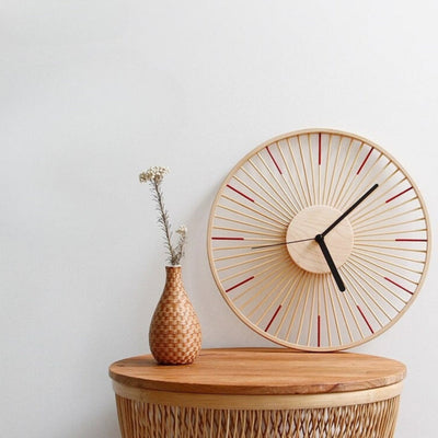 NordicSilence Bambusuhr – Minimalistisches Design mit geräuschlosem Uhrwerk