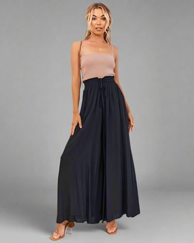 Weit Geschnittene Hose mit Hoher Taille für Damen