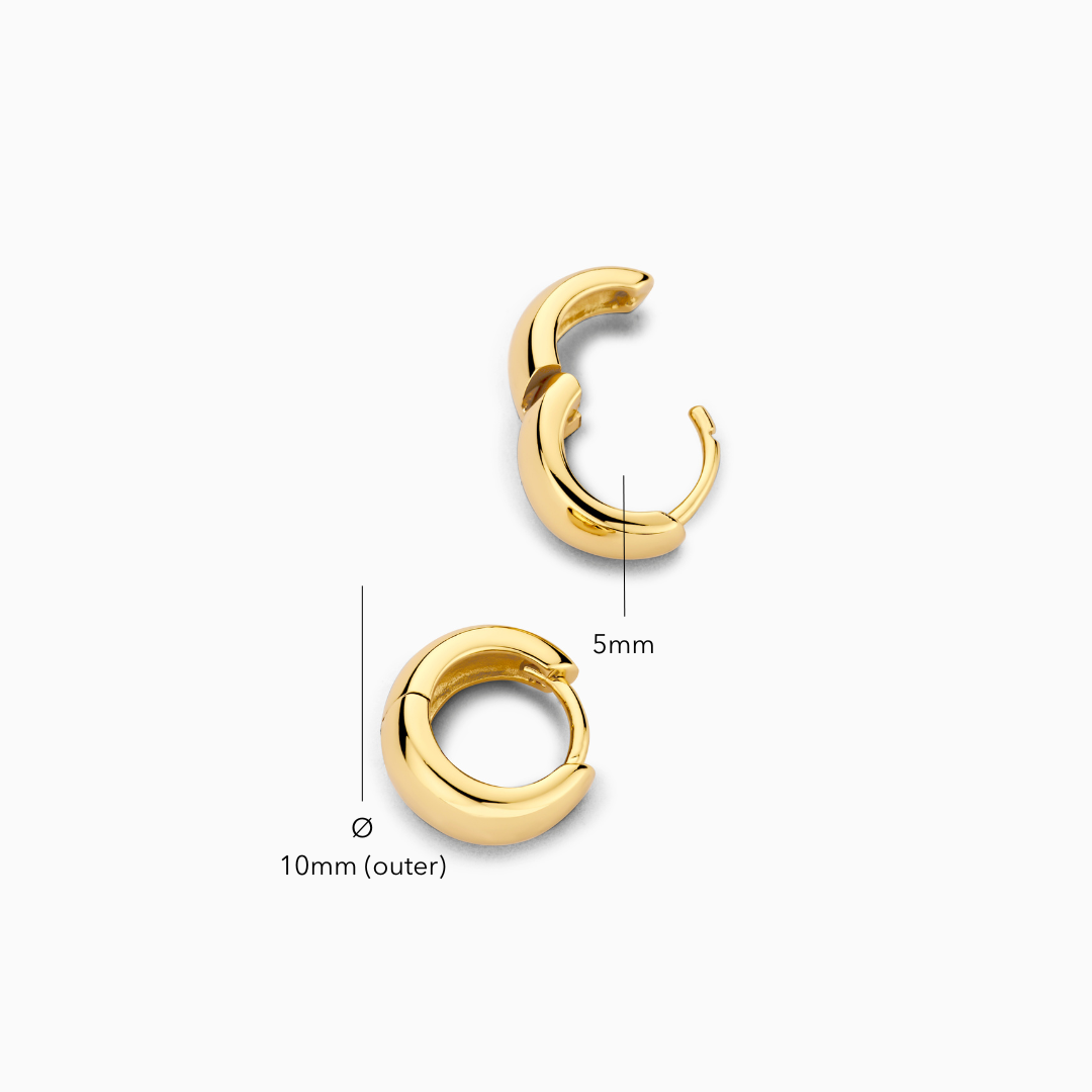 Gold Rue Mini Hoop Earrings