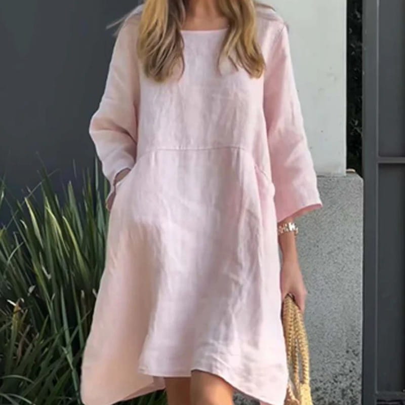 Luftiges Sommerkleid mit lockerer Passform & praktischer Tasche – Malia