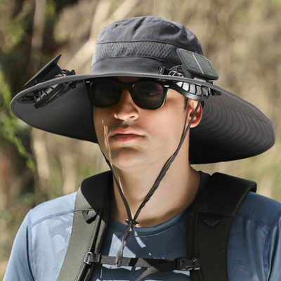 Sonnenenergie-Hut mit Ventilator und UV-Schutz - SolarCool™ VentiHut