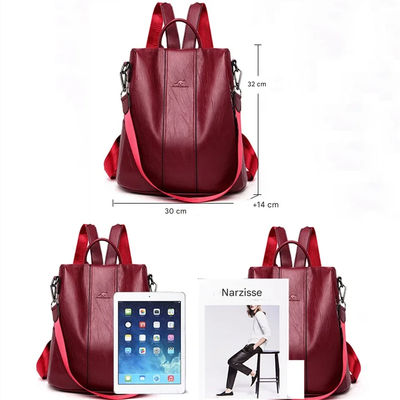 ELSA | DIEBSTAHLSICHERER LEDERRUCKSACK