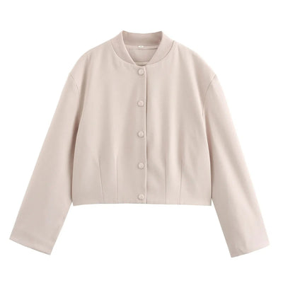 Leichte Damen-Bomberjacke für den Sommer – Casual Chic mit Stehkragen