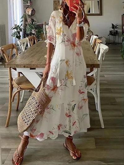 Christina | Boho Kleid das Ihren Bauch Elegant Versteckt