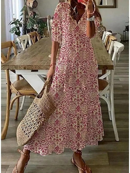 Christina | Boho Kleid das Ihren Bauch Elegant Versteckt