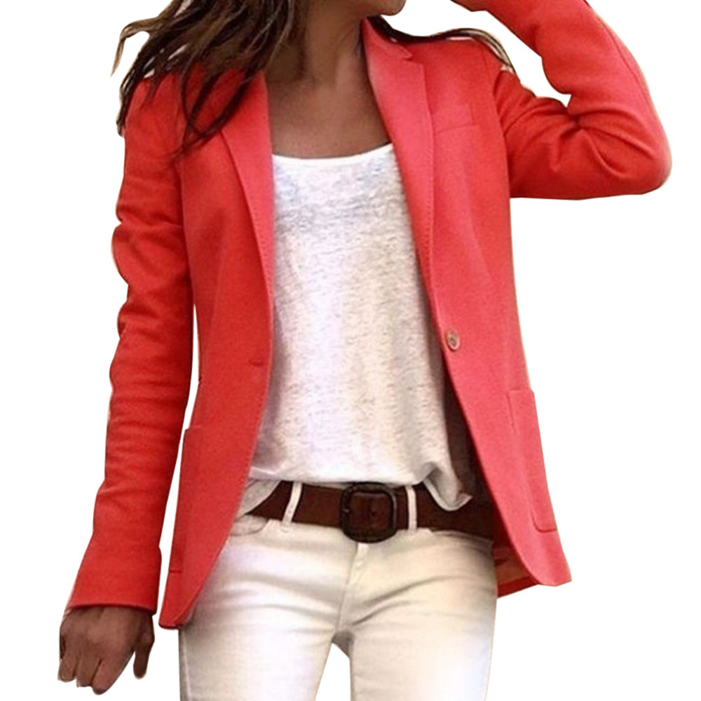 Damen Sommerblazer mit Reverskragen und Taschen