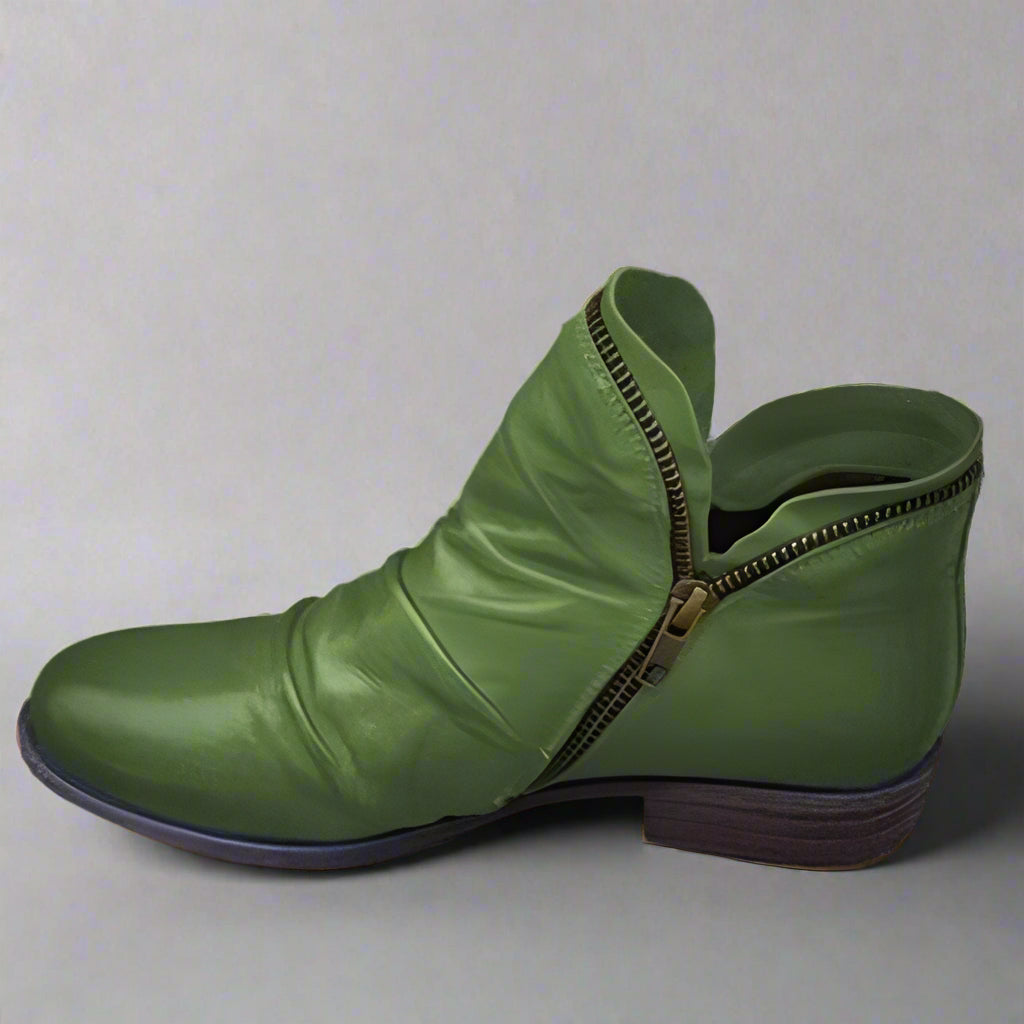 Sighild | Exquisite Lederstiefel mit Reißverschluss