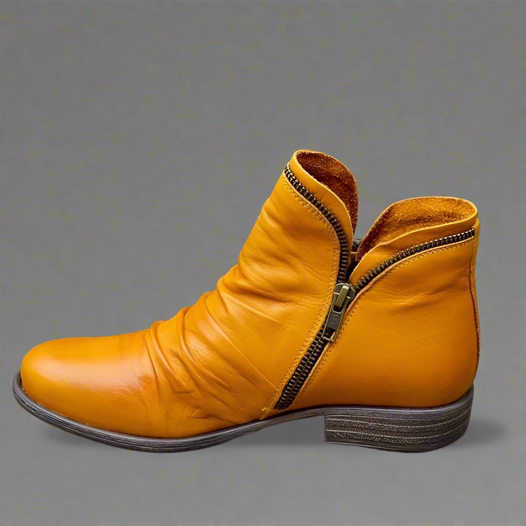 Sighild | Exquisite Lederstiefel mit Reißverschluss