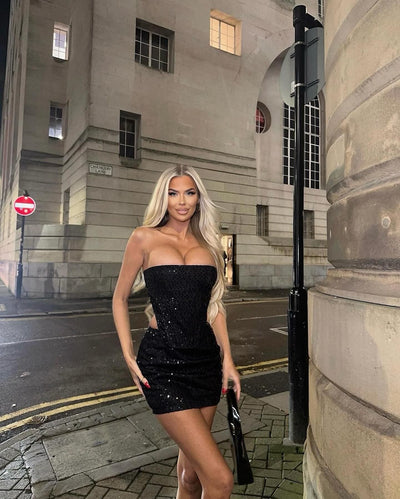 Camila | Pailletten-Zweiteiler – Glamour trifft auf modernen Chic