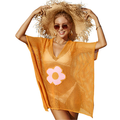 Tessa – Offene gehäkelte Strandkleid in Plus Size Brasilianisches Mini-Cover-Up