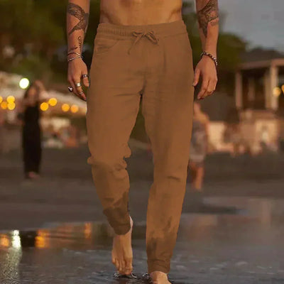 Leinenhosen mit Kordelzug für Herren