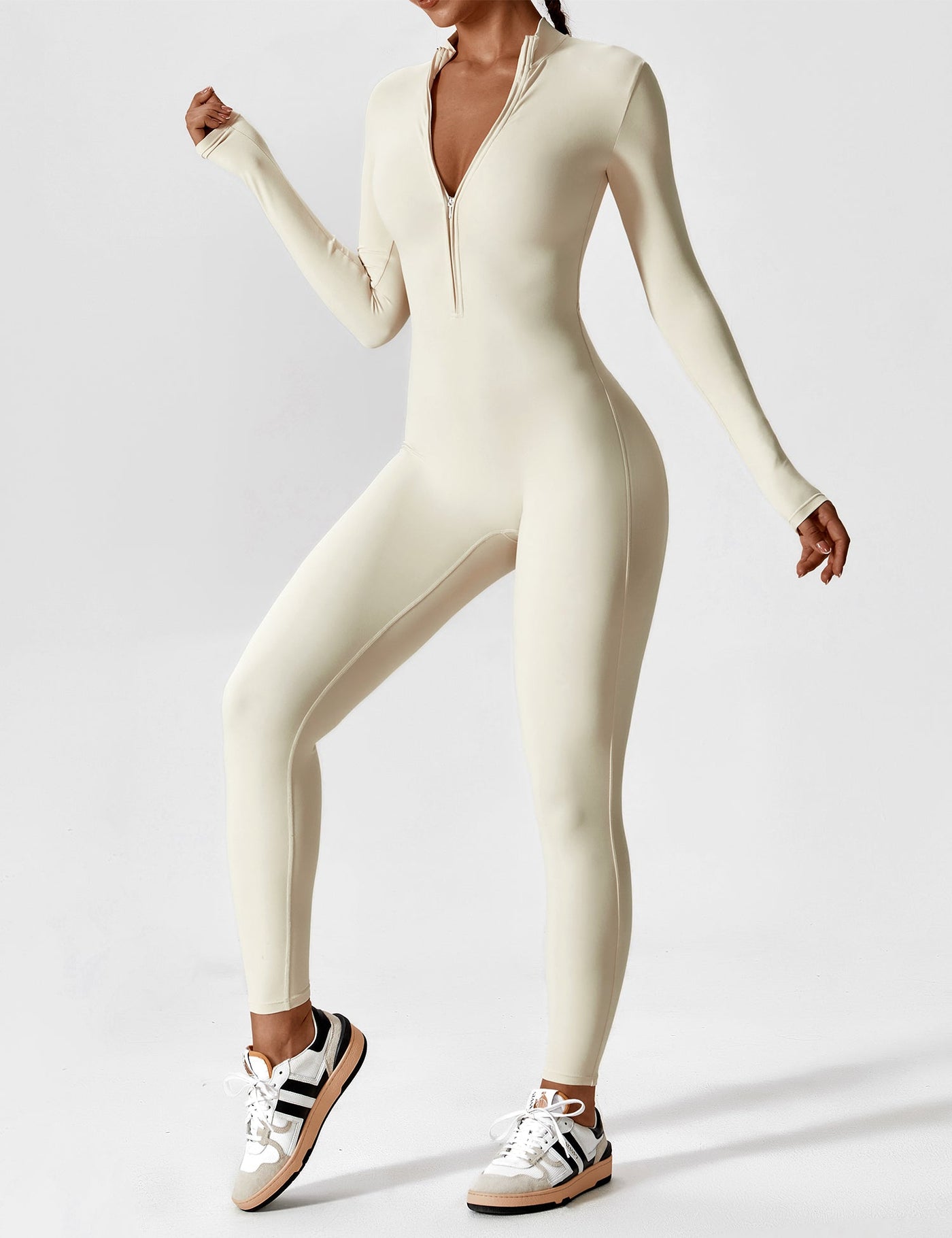 Lina | Nahtloser Full-Zip Bodysuit